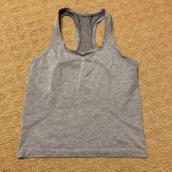 Lululemon Gray Racerback Tank Top 6 Lightweight Breathable Training Shirt - Picture 1 of 5